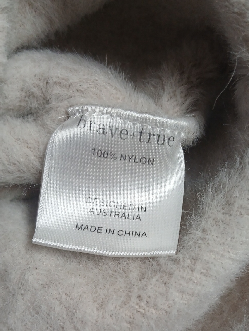 Brave+true Faux Cashmere Crewneck Sweater in Cream - Picture 6 of 7